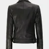 Black Asymmetrical Real Leather Biker Jacket