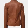 Brown leather Coat for women