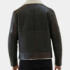 Fur leather jacket men