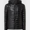 Puffer leather jacket